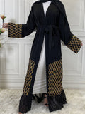 Abaya Kimono Chic noir avant