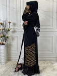 Abaya Kimono chic Noir profil