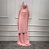 Jilbab 2 pièces rose