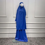 Jilbab 2 pièces bleu