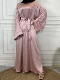 Abaya Satin Rose