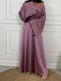 Abaya Satin Violet