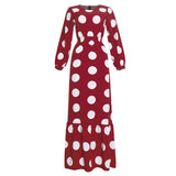 Robe traditionnelle pour femmes musulmanes. Rouge Vin.