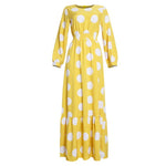 Robe traditionnelle pour femmes musulmanes Jaune